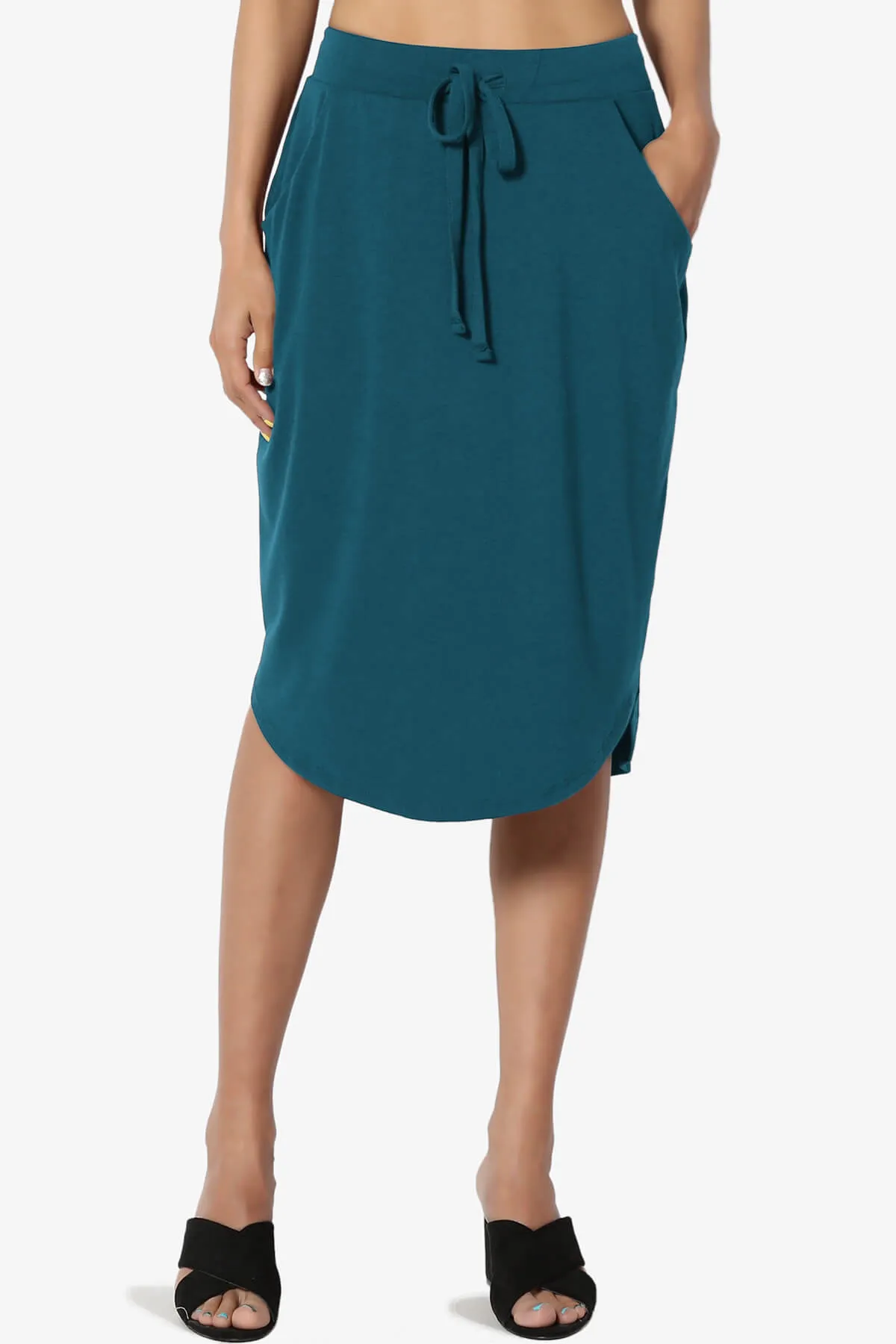 Eclipse Drawstring Midi Skirt PLUS
