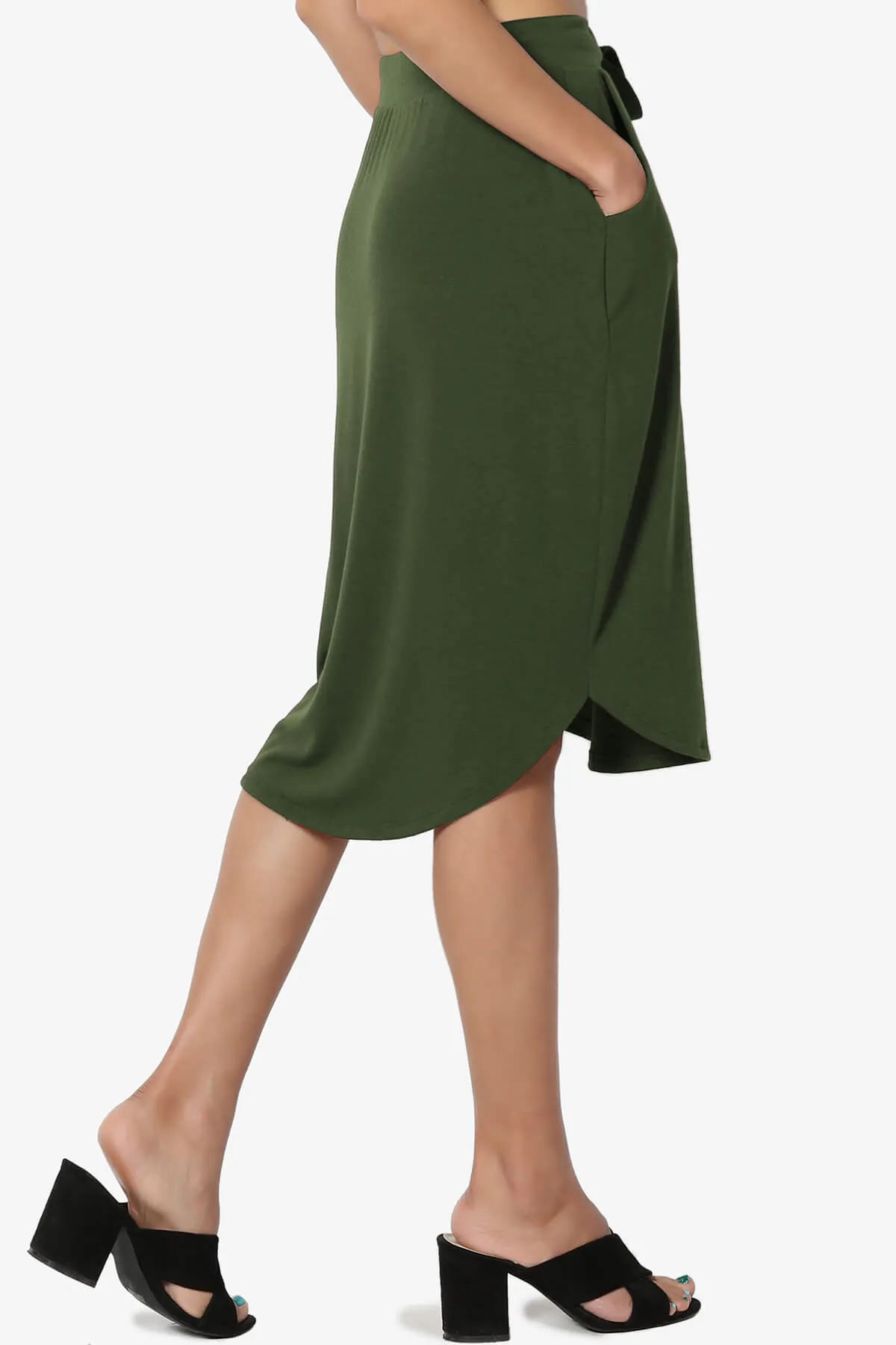 Eclipse Drawstring Midi Skirt PLUS