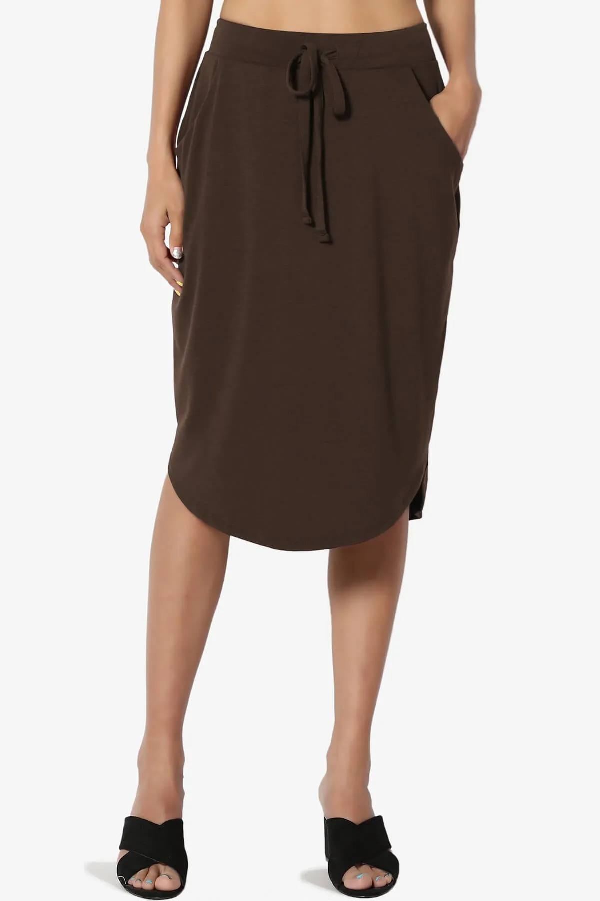 Eclipse Drawstring Midi Skirt PLUS
