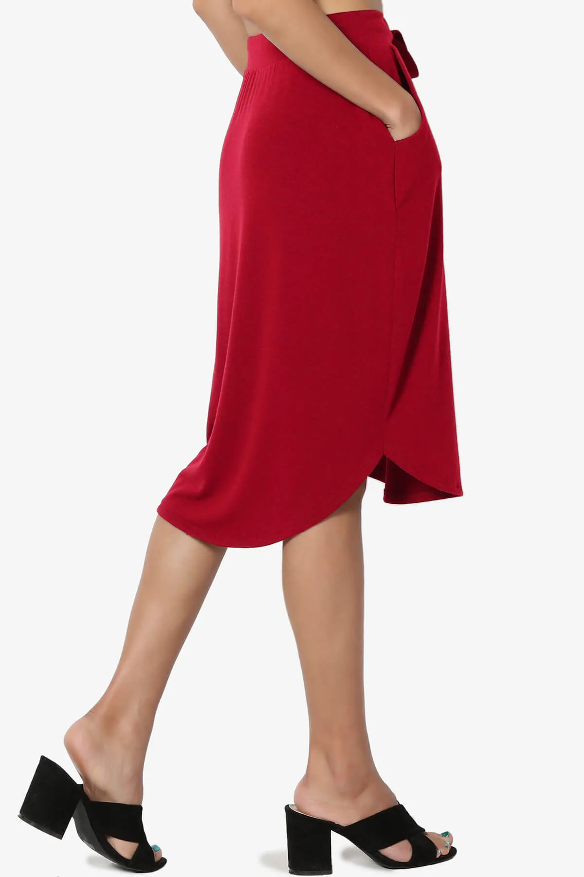 Eclipse Drawstring Midi Skirt PLUS