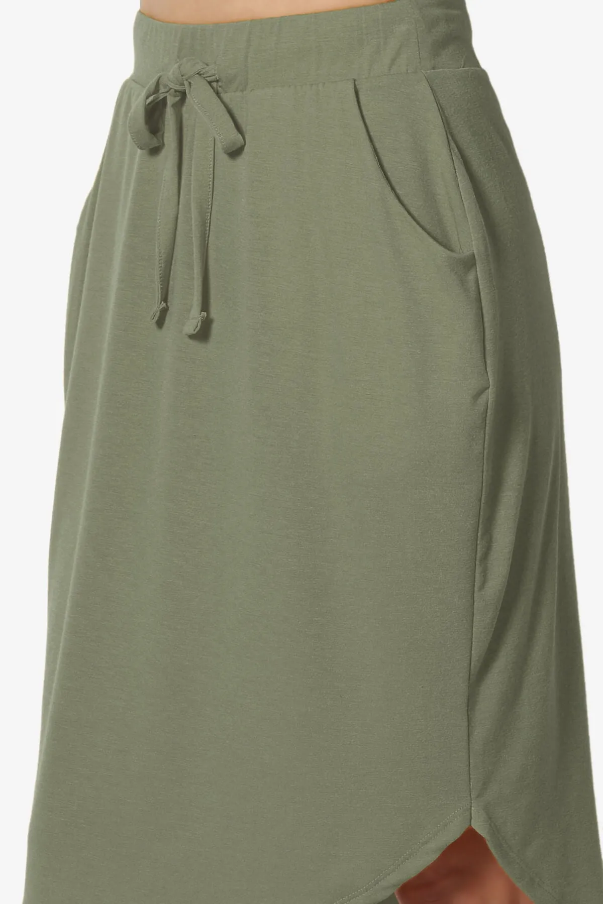 Eclipse Drawstring Midi Skirt PLUS