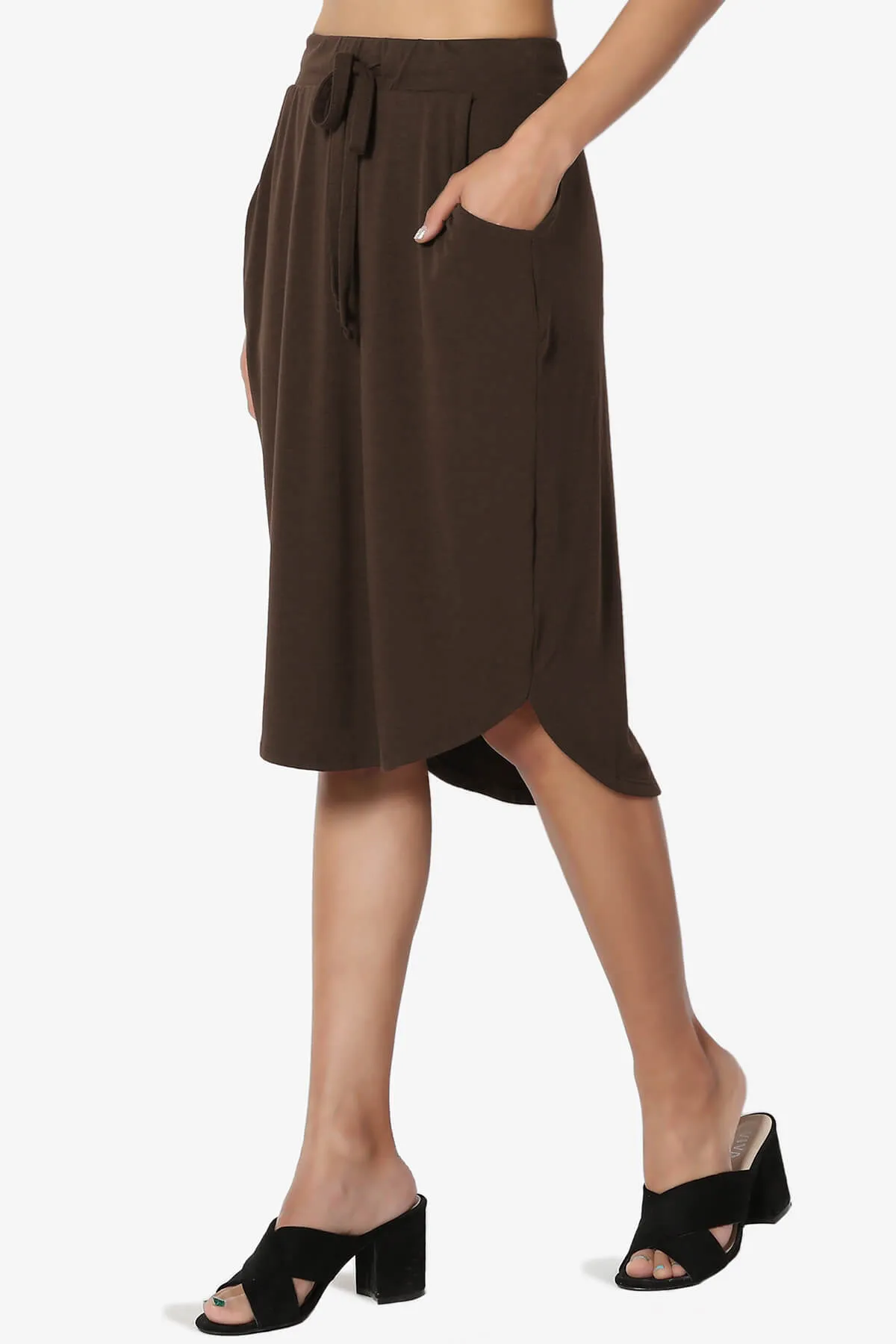 Eclipse Drawstring Midi Skirt PLUS