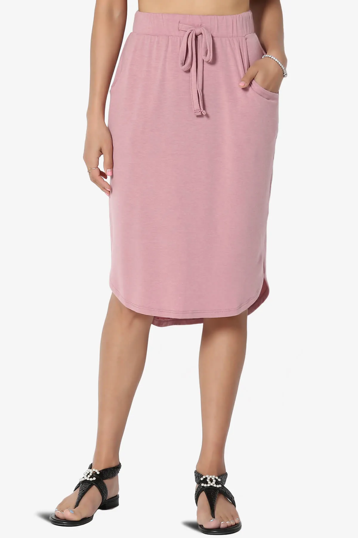 Eclipse Drawstring Midi Skirt PLUS