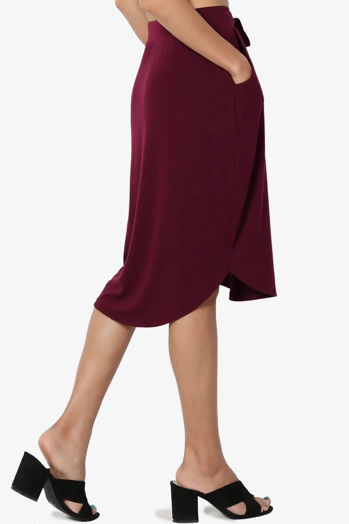 Eclipse Drawstring Midi Skirt PLUS