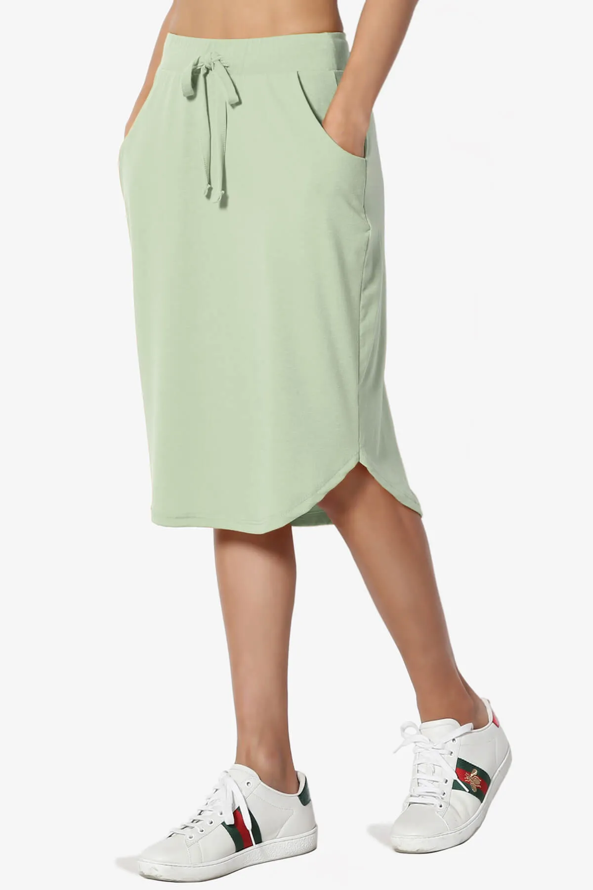 Eclipse Drawstring Midi Skirt PLUS