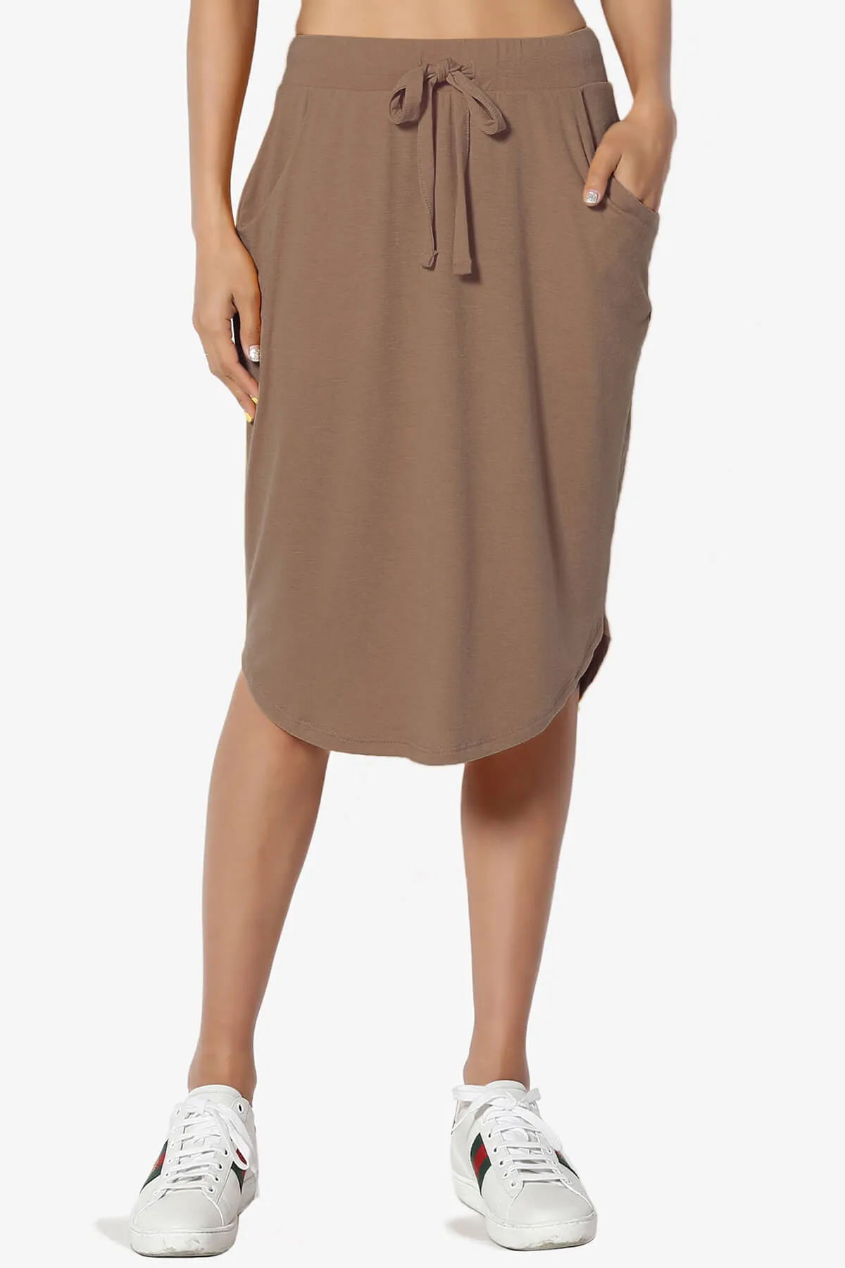 Eclipse Drawstring Midi Skirt PLUS