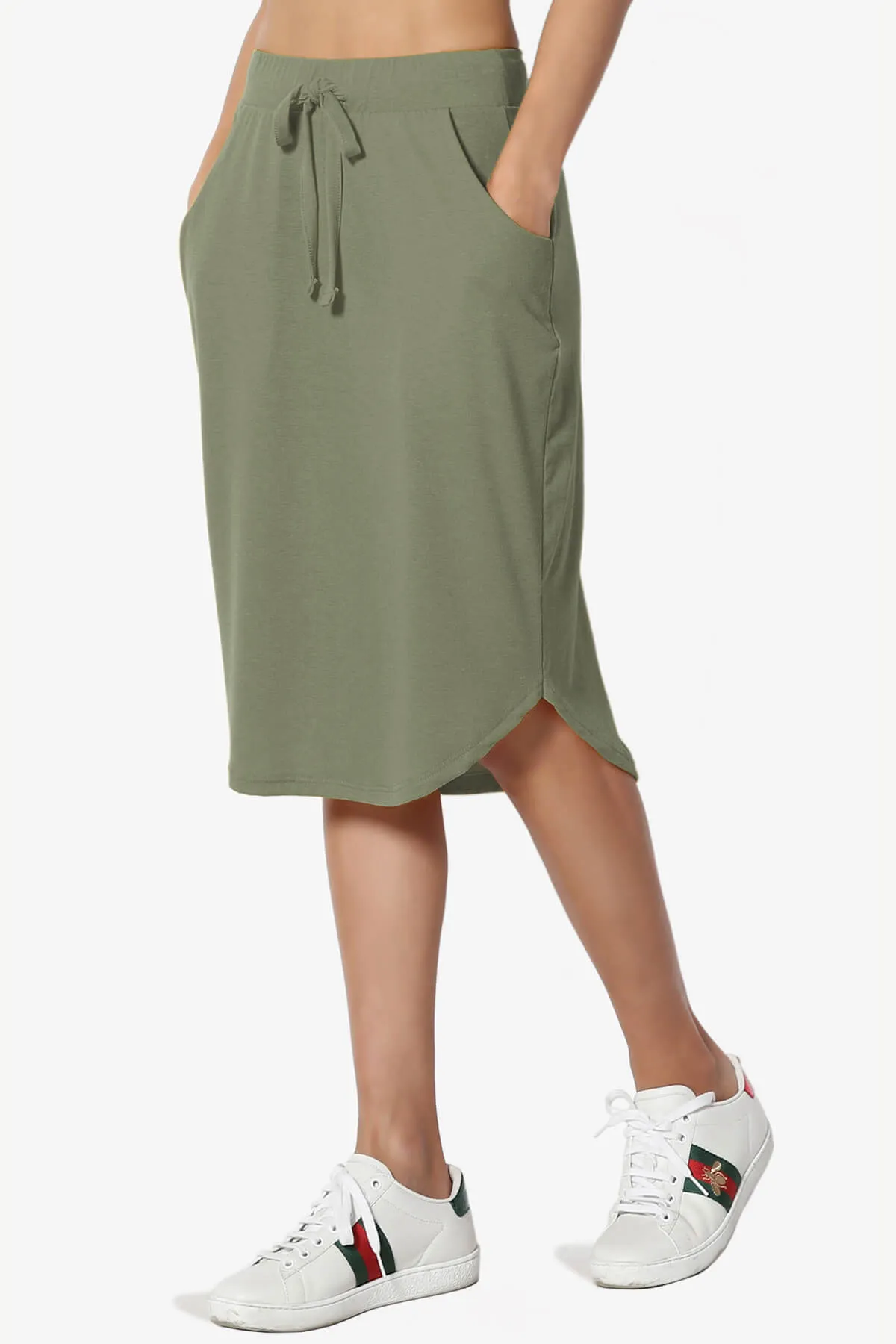 Eclipse Drawstring Midi Skirt PLUS