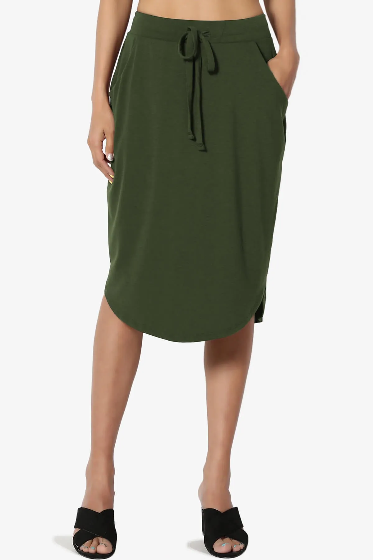 Eclipse Drawstring Midi Skirt PLUS