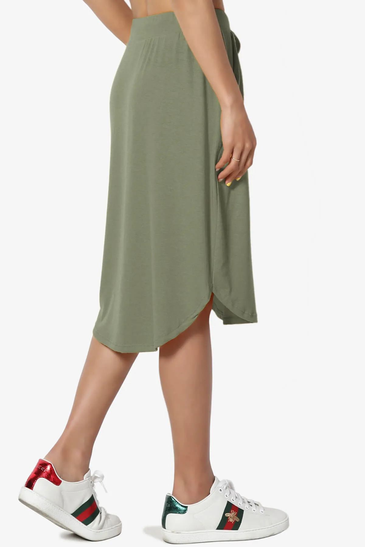 Eclipse Drawstring Midi Skirt PLUS