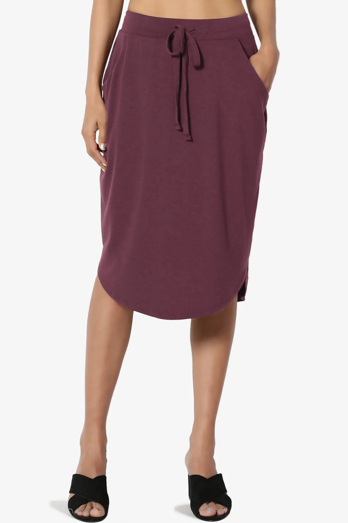 Eclipse Drawstring Midi Skirt PLUS