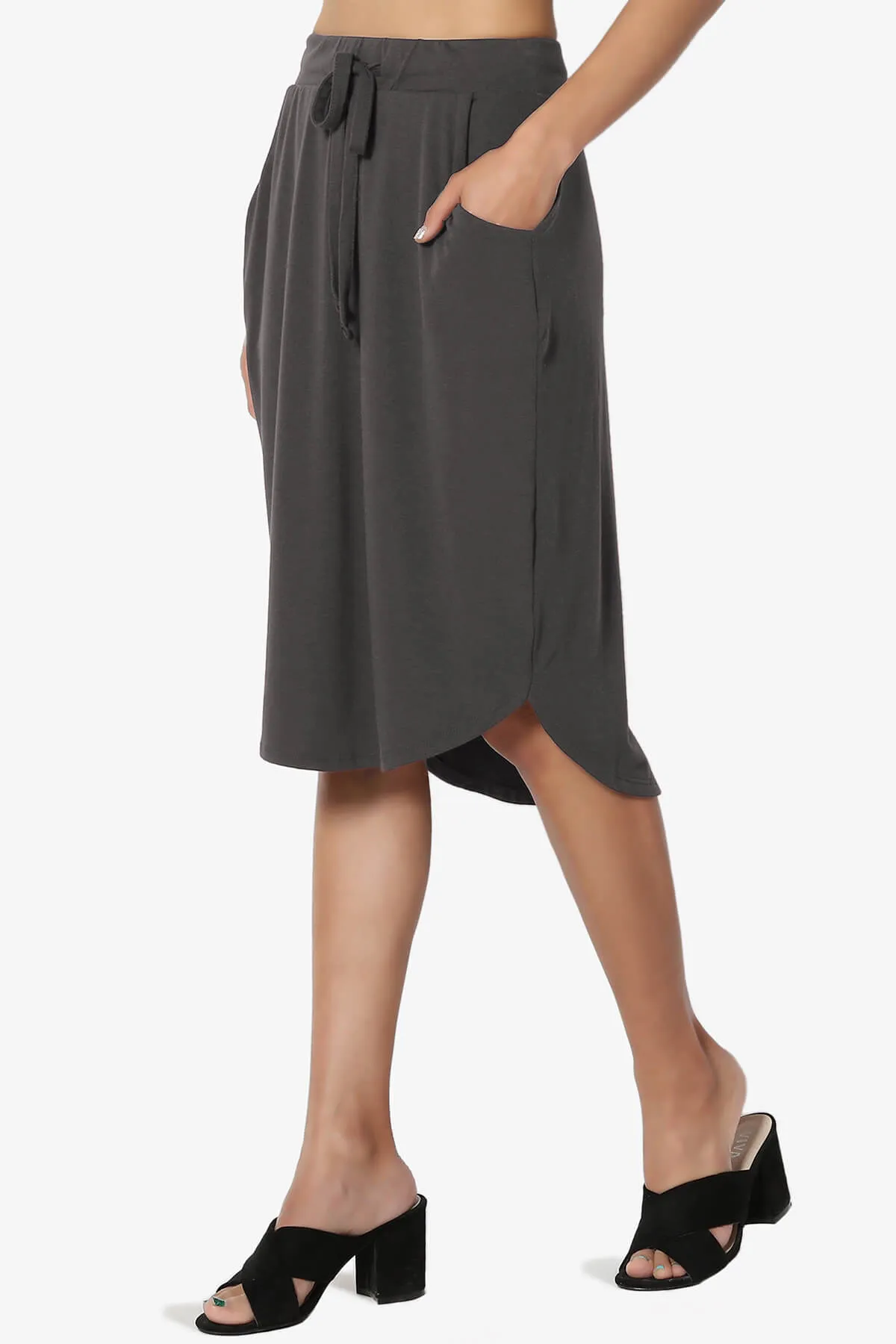 Eclipse Drawstring Midi Skirt PLUS