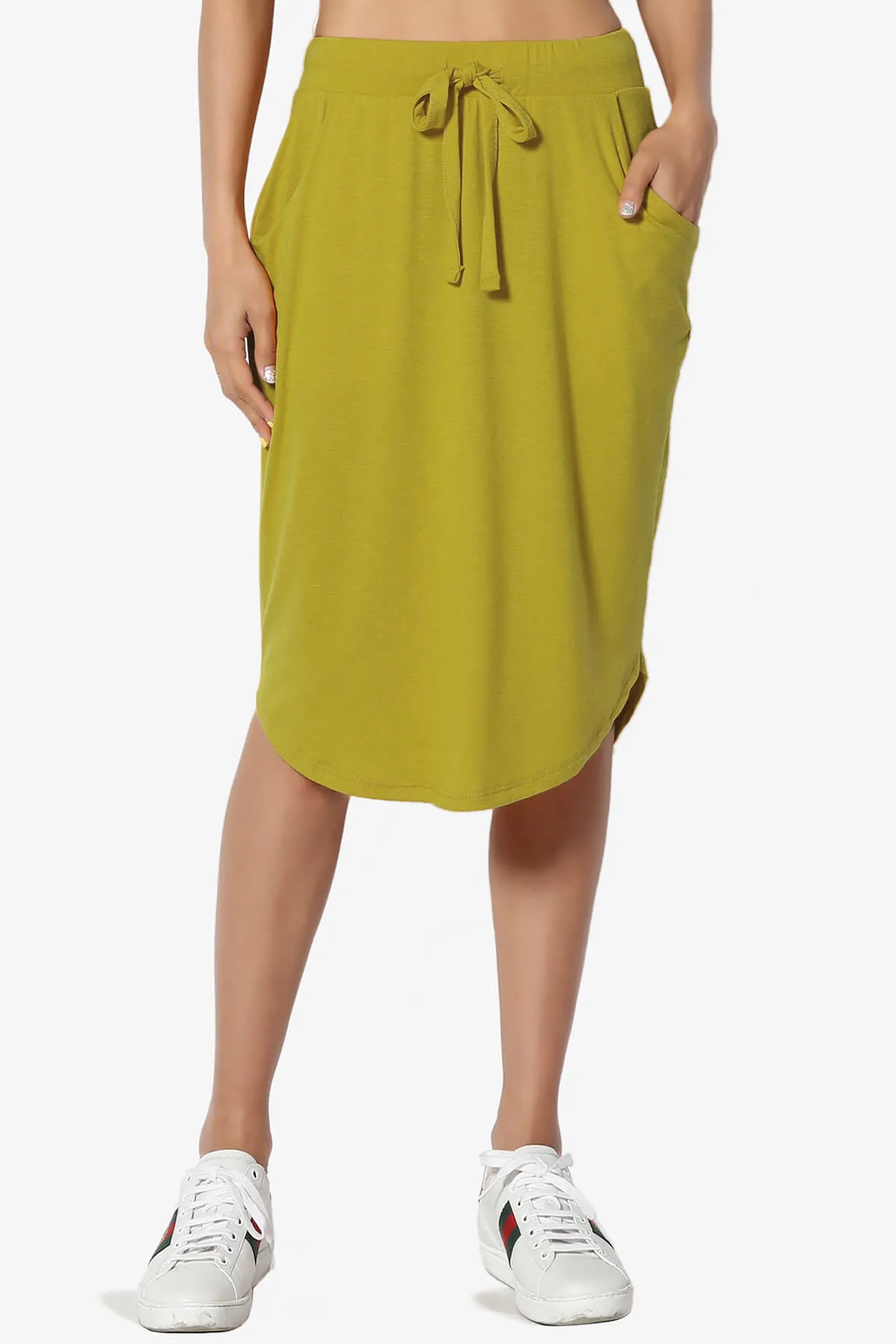 Eclipse Drawstring Midi Skirt PLUS