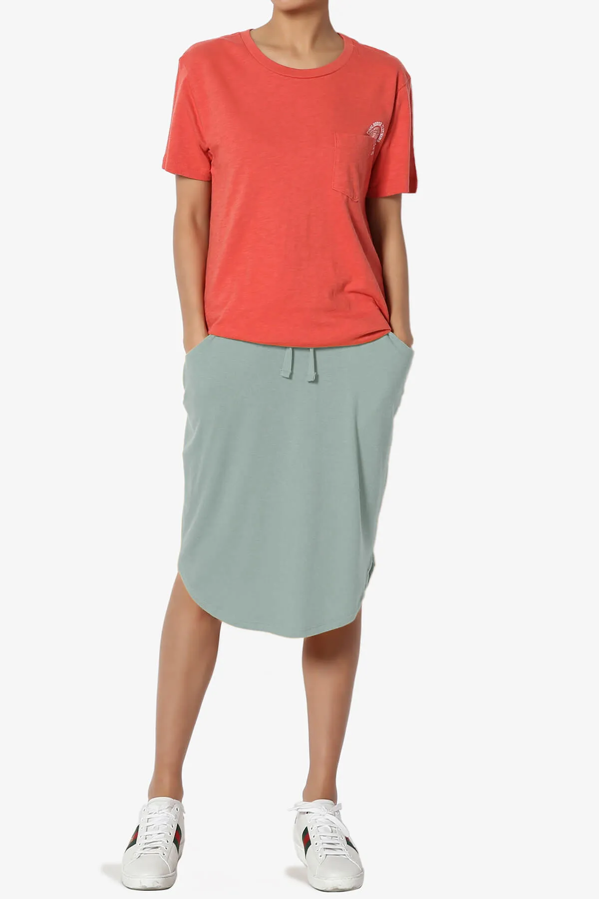 Eclipse Drawstring Midi Skirt PLUS