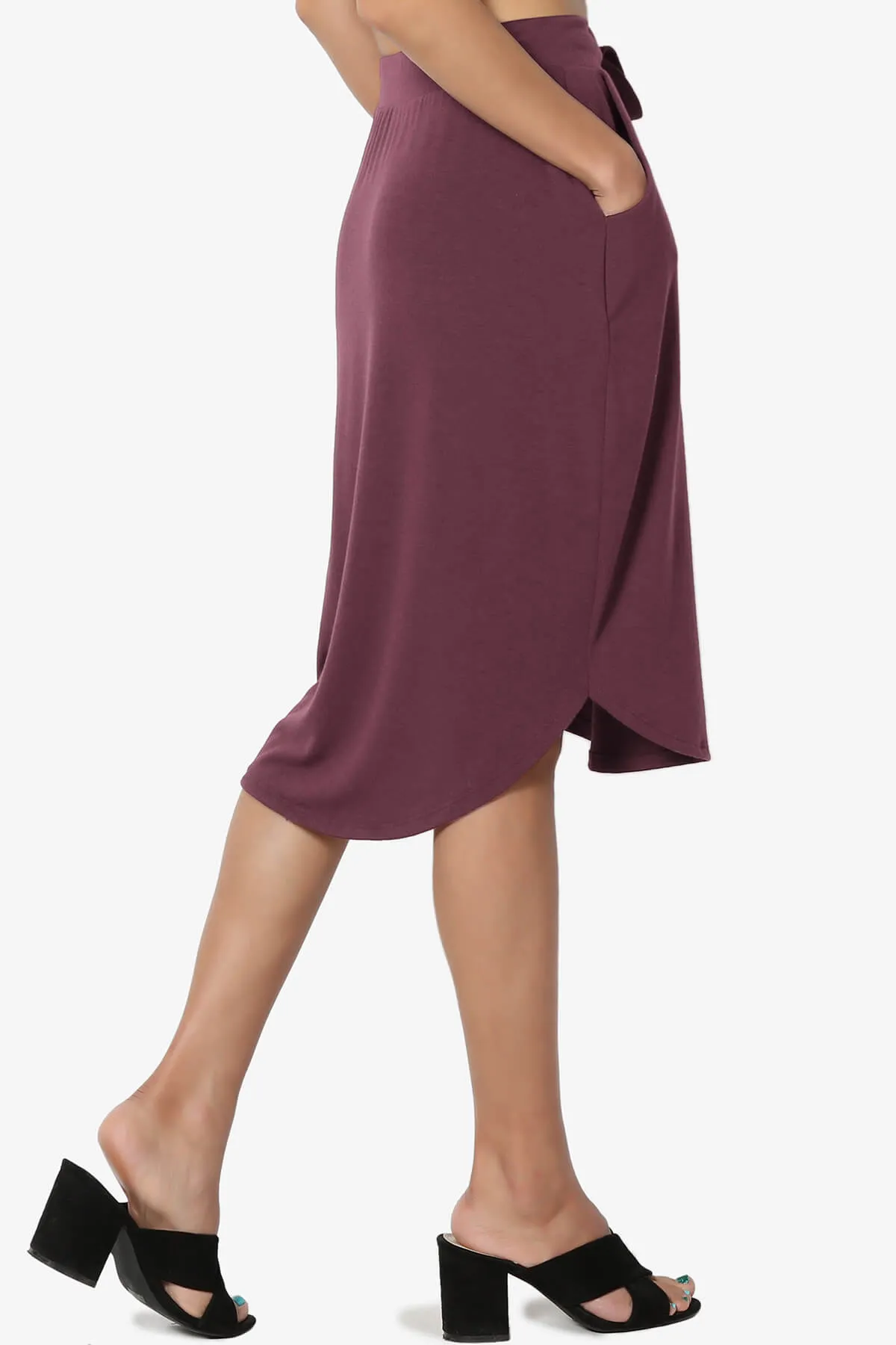 Eclipse Drawstring Midi Skirt PLUS