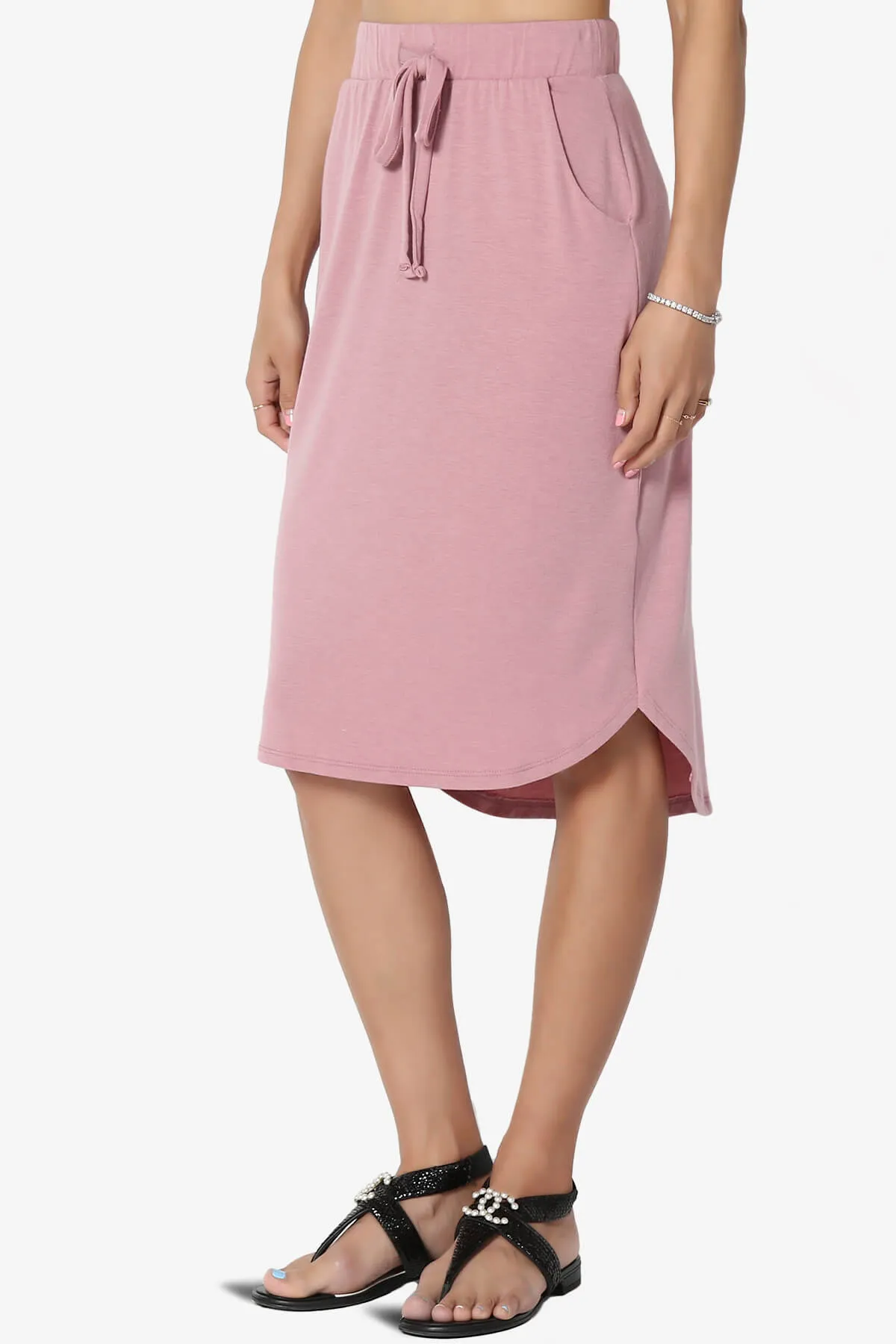 Eclipse Drawstring Midi Skirt PLUS