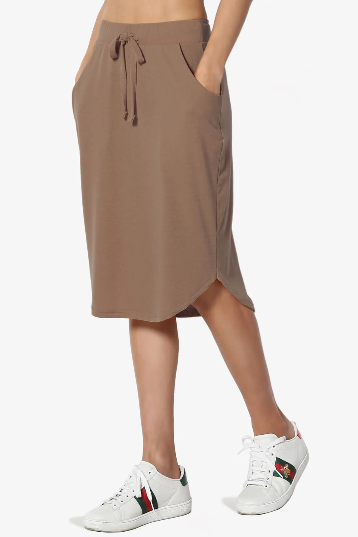 Eclipse Drawstring Midi Skirt PLUS