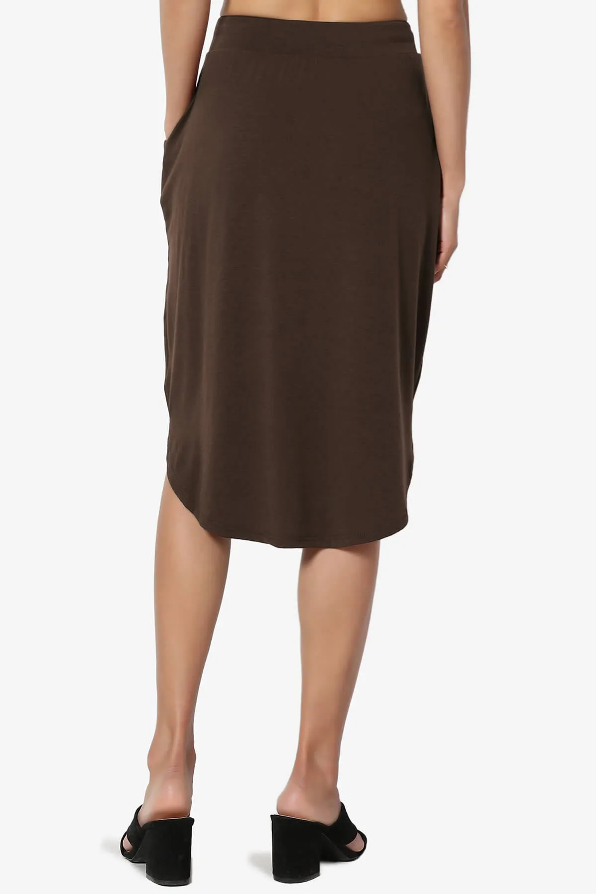 Eclipse Drawstring Midi Skirt PLUS