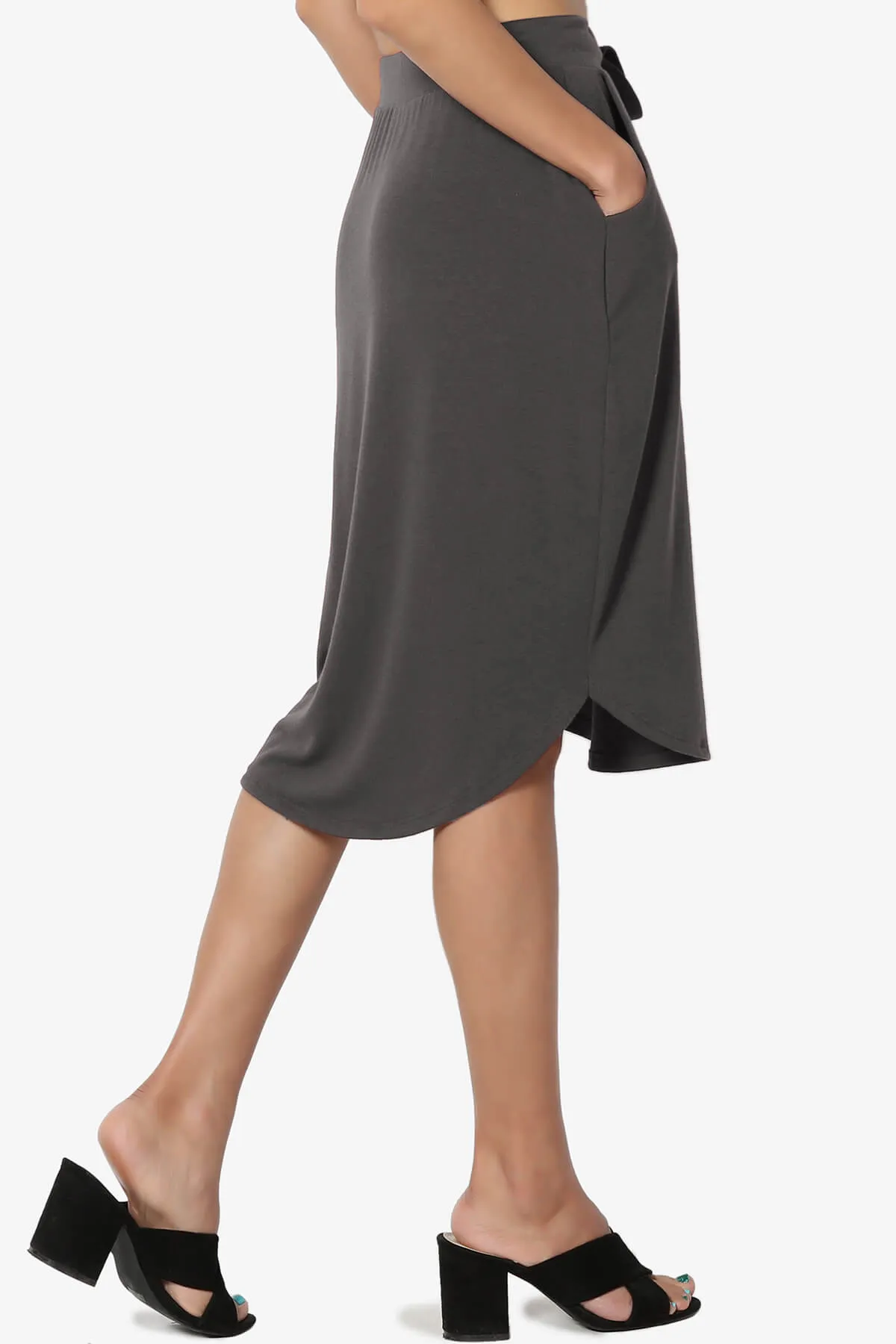 Eclipse Drawstring Midi Skirt PLUS