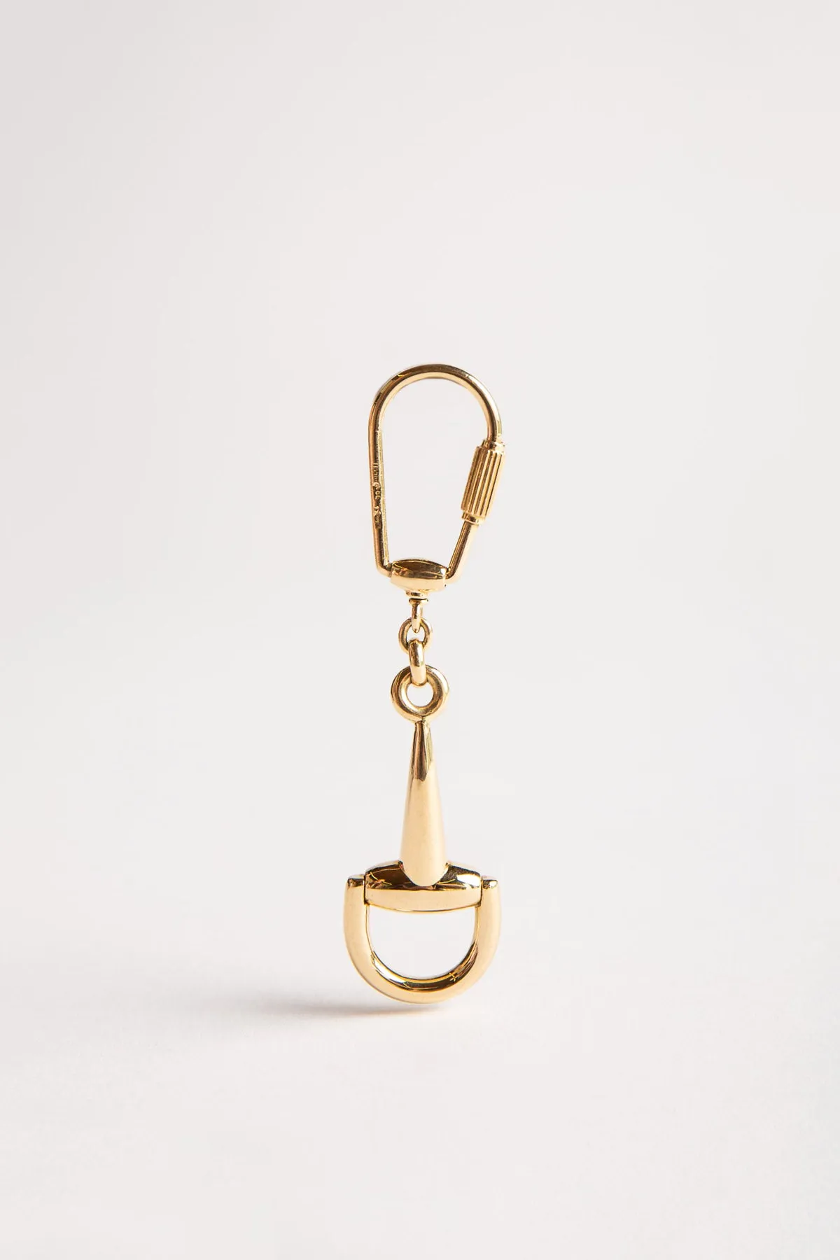GUCCI | VINTAGE 18K STIRRUP KEYCHAIN