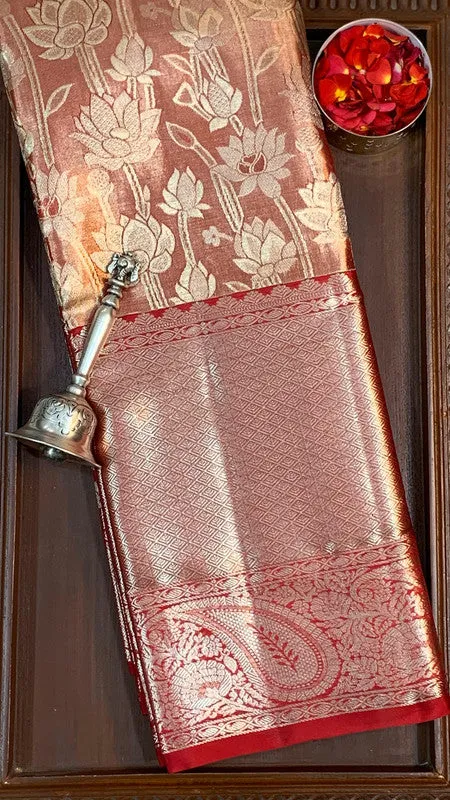 Handwoven Pure Kanchipuram Tissue Silk Saree