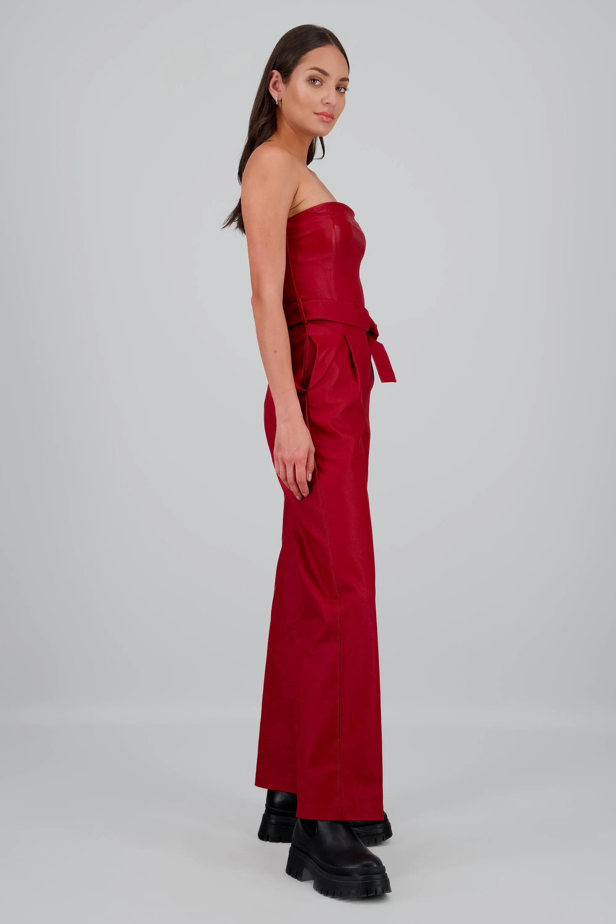 Jumpsuit pu strapples