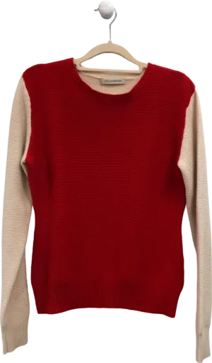 J.W. Anderson Red/Beige Cashmere Jumper Medium UK 10