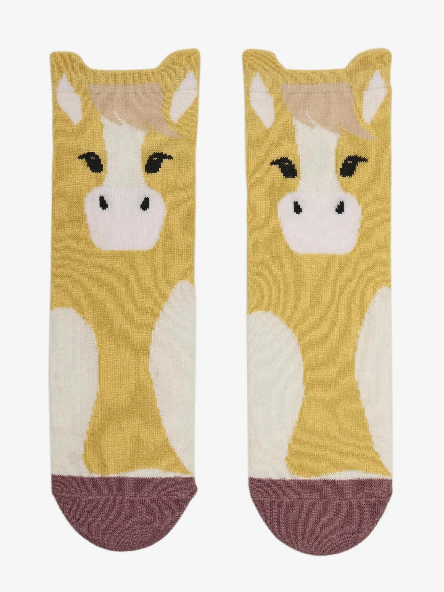 LeMieux Young Rider Mini Character Socks 2 pack Lemon