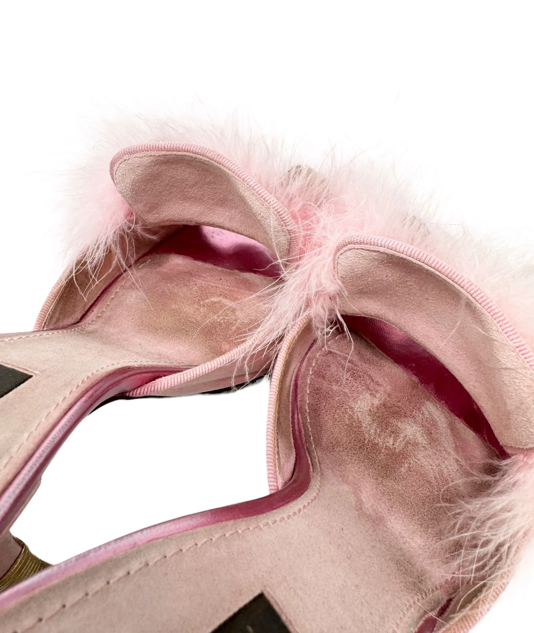 Louis Vuitton Pink Feather Heels