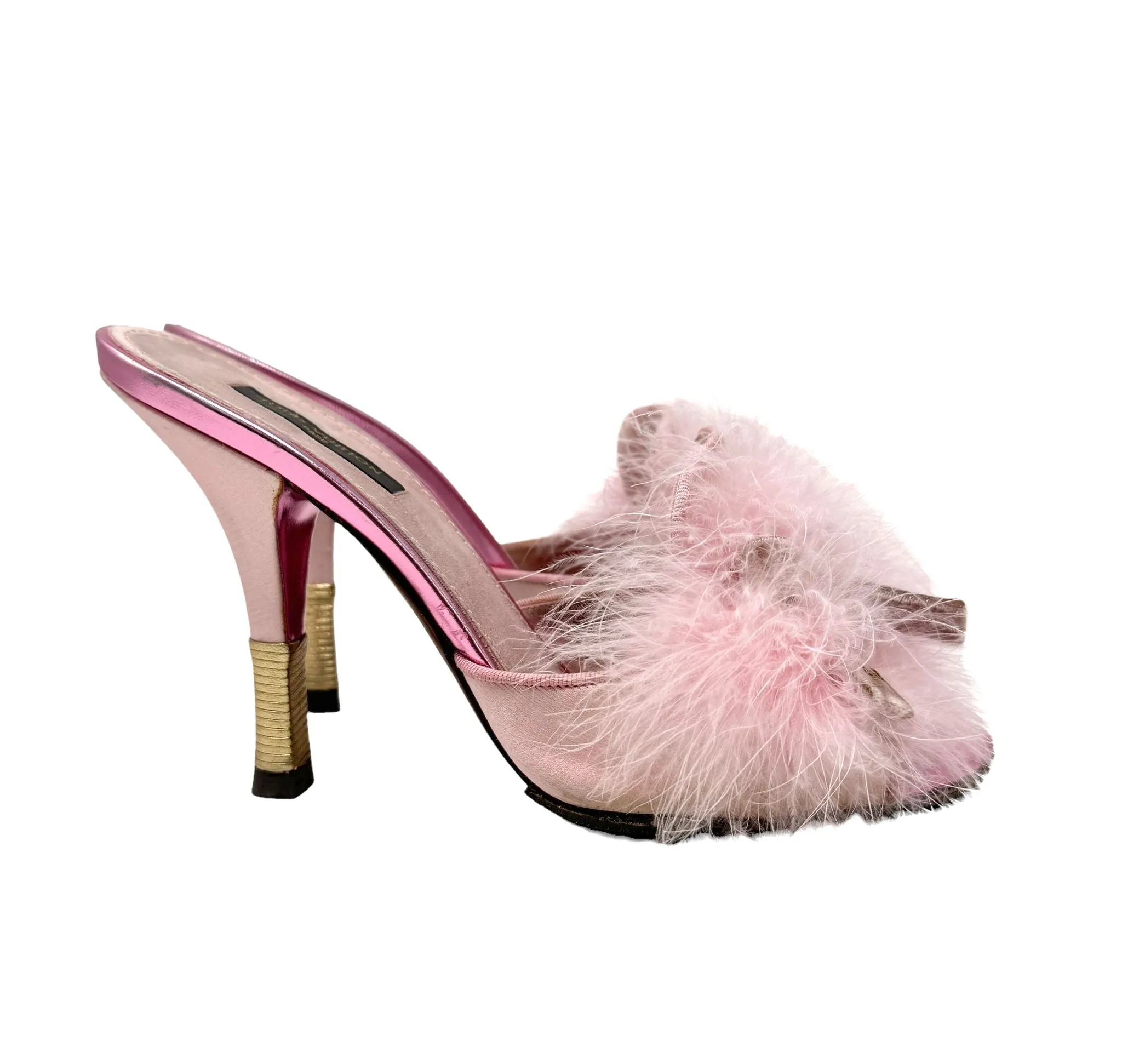 Louis Vuitton Pink Feather Heels