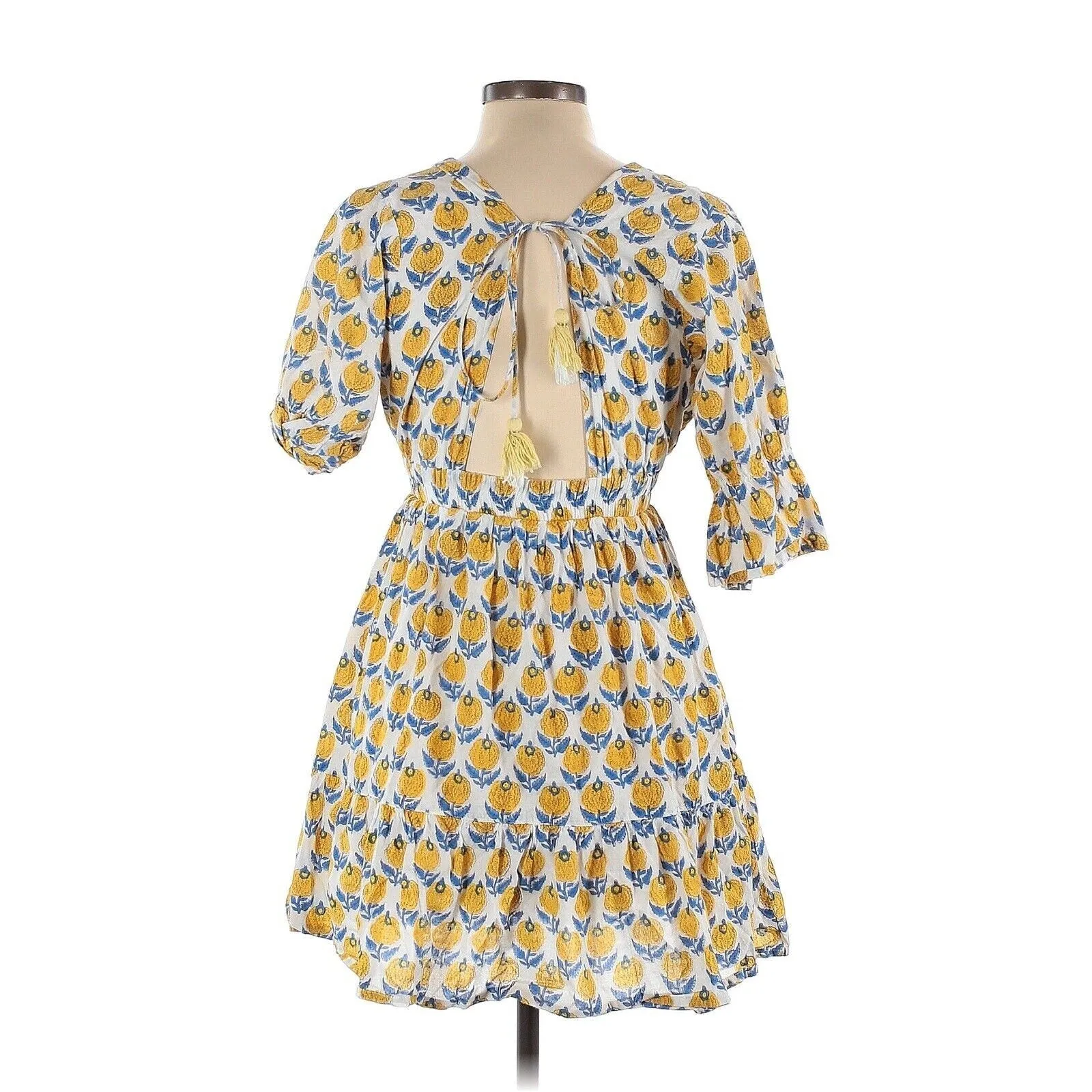Madison Mathews Women's Ginger Folly Mini Dress – Preppy & Playful in Size Large