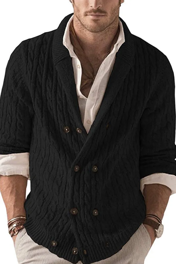 Men's Lapel Winter Warm Casual Collar Sweater