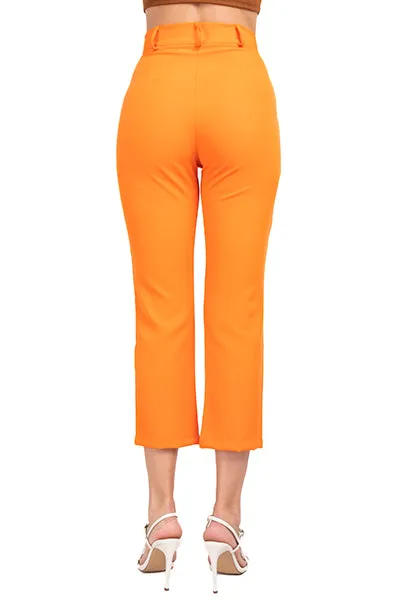 Pantalón Cintura Alta Capri Bolsas