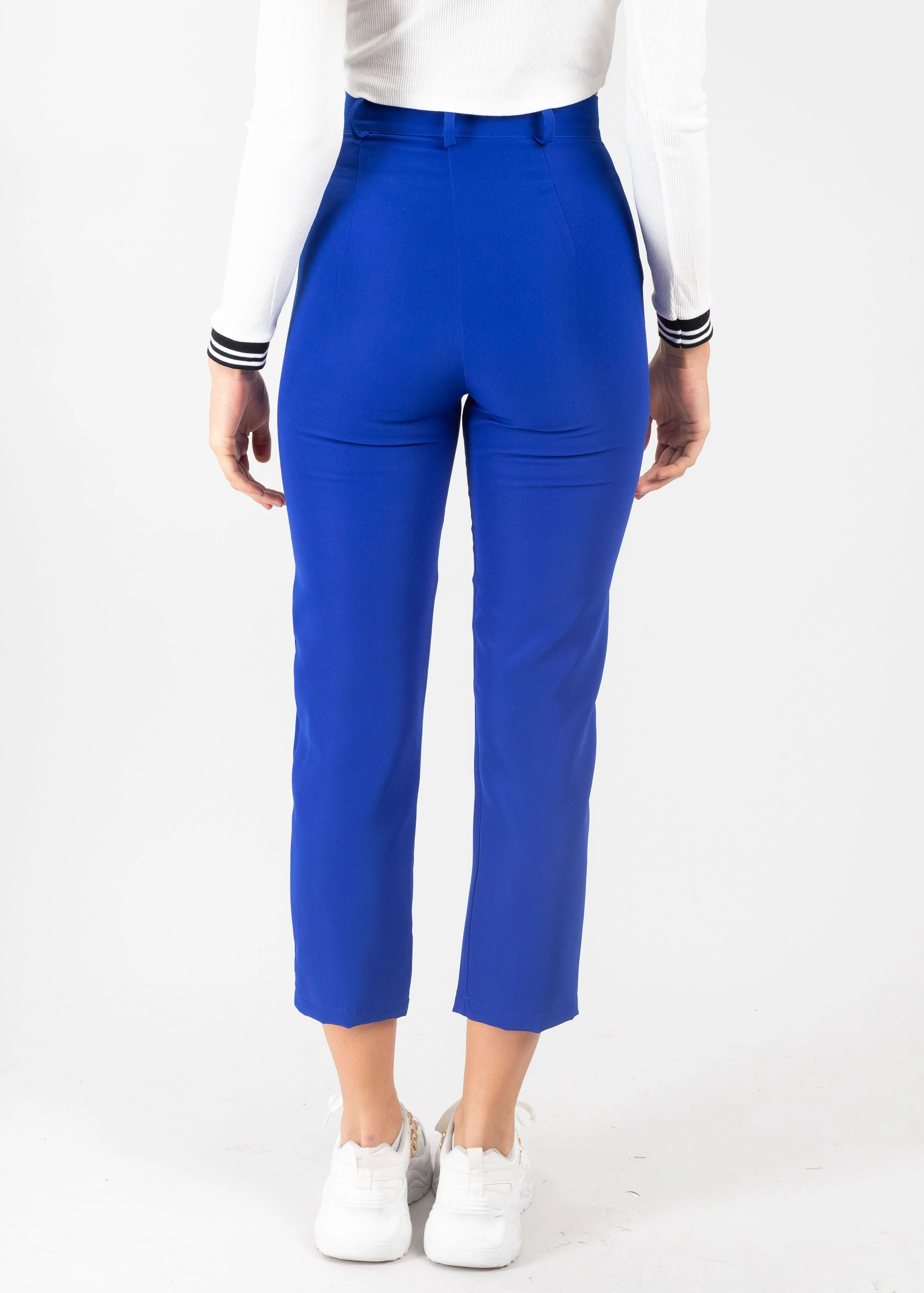 Pantalón Cintura Alta Capri Bolsas