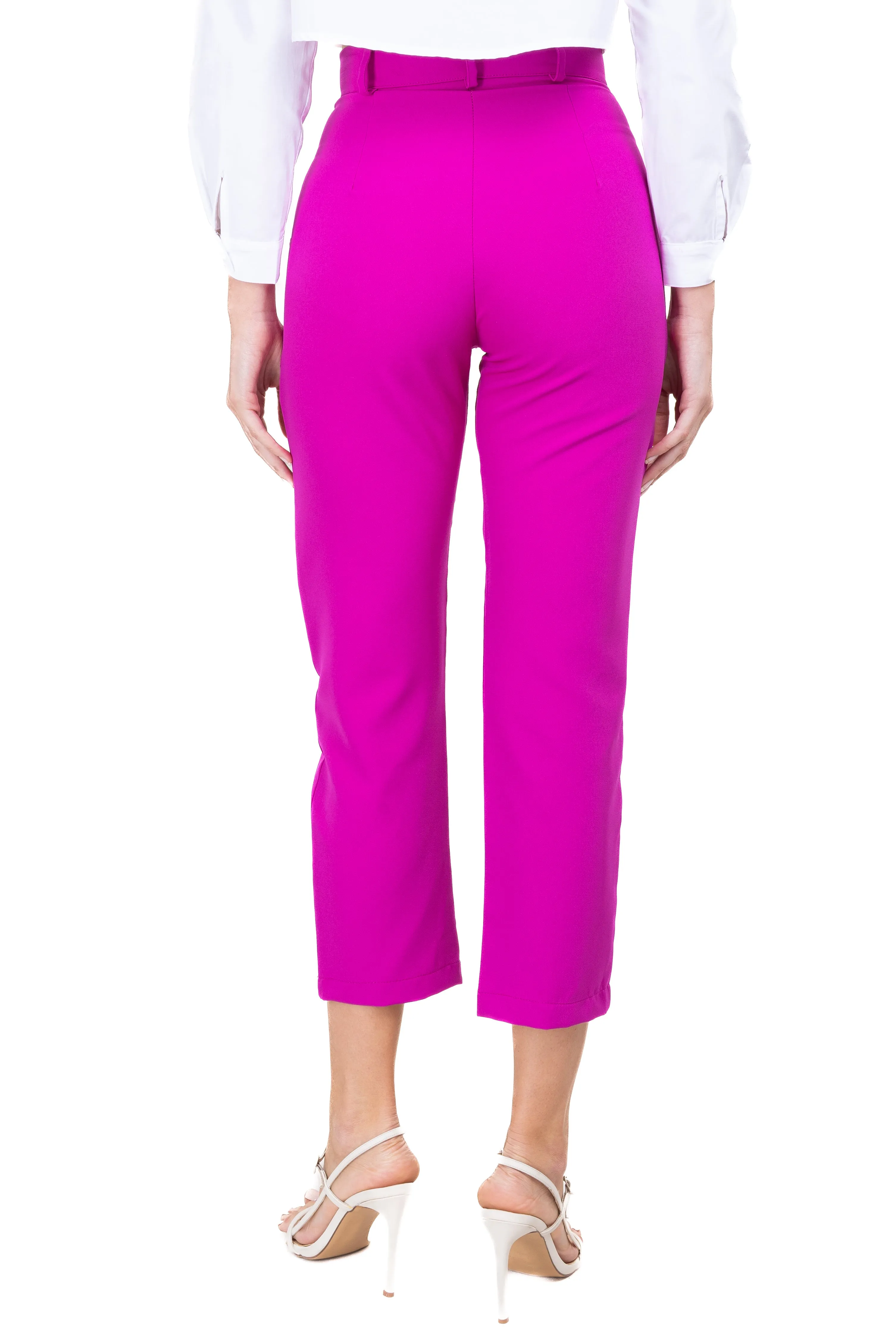 Pantalón Cintura Alta Capri Bolsas