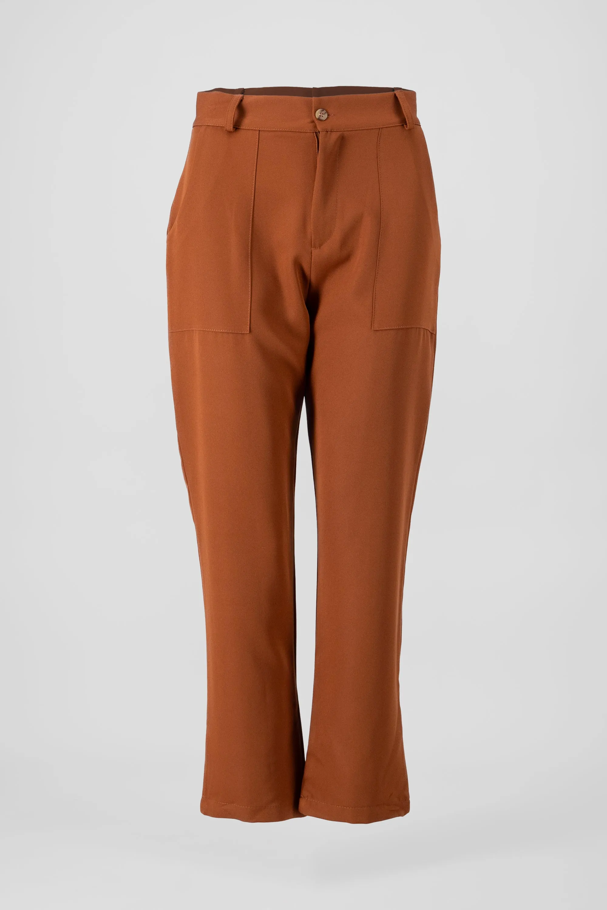 Pantalón Cintura Alta Capri Bolsas