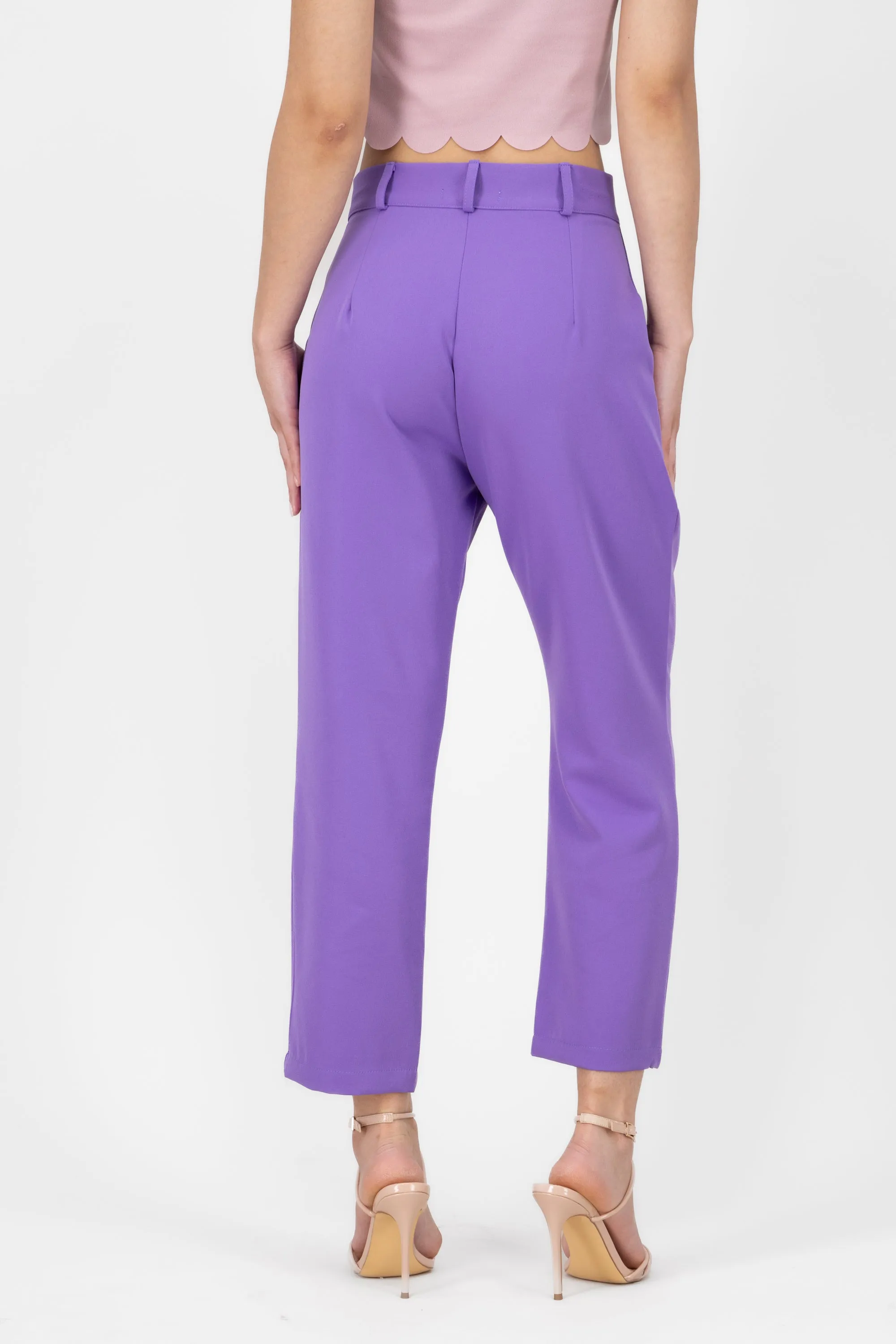 Pantalón Cintura Alta Capri Bolsas