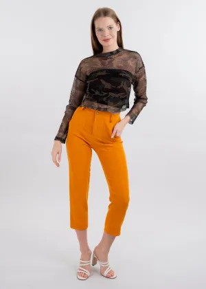 Pantalón Cintura Alta Capri Bolsas