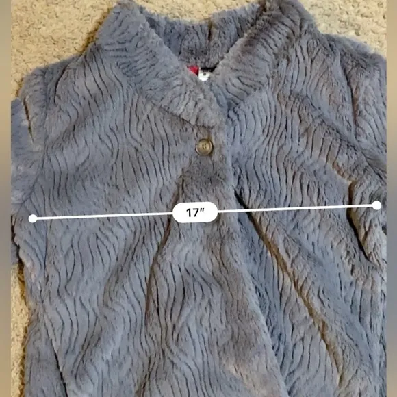 Patagonia Pelage Plush Embossed Fleece Faux Fur Gray women’s Jacket size M