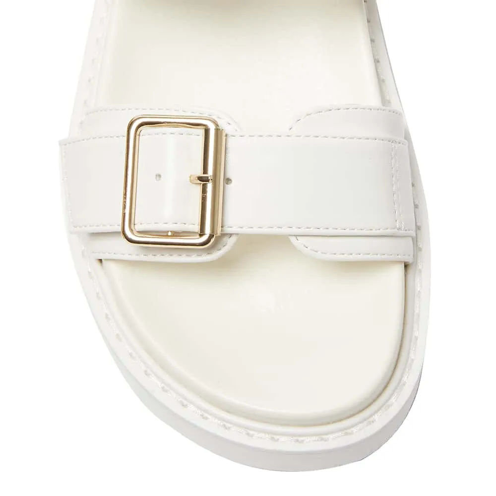 Poppy Slide in White Smooth