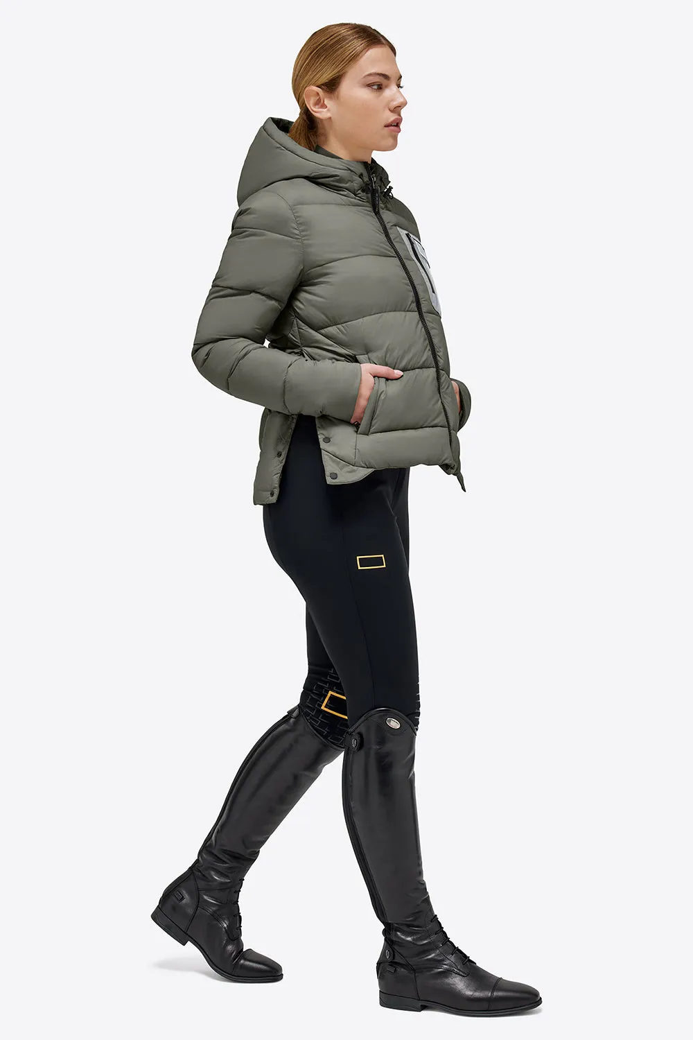 Quilted Puffer Jacket - Dusty Olive