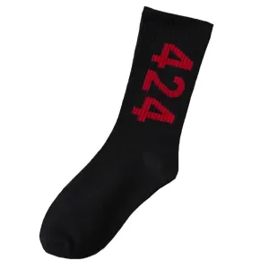 "424" Chaussettes Noires Montantes Streetwear - URB1™