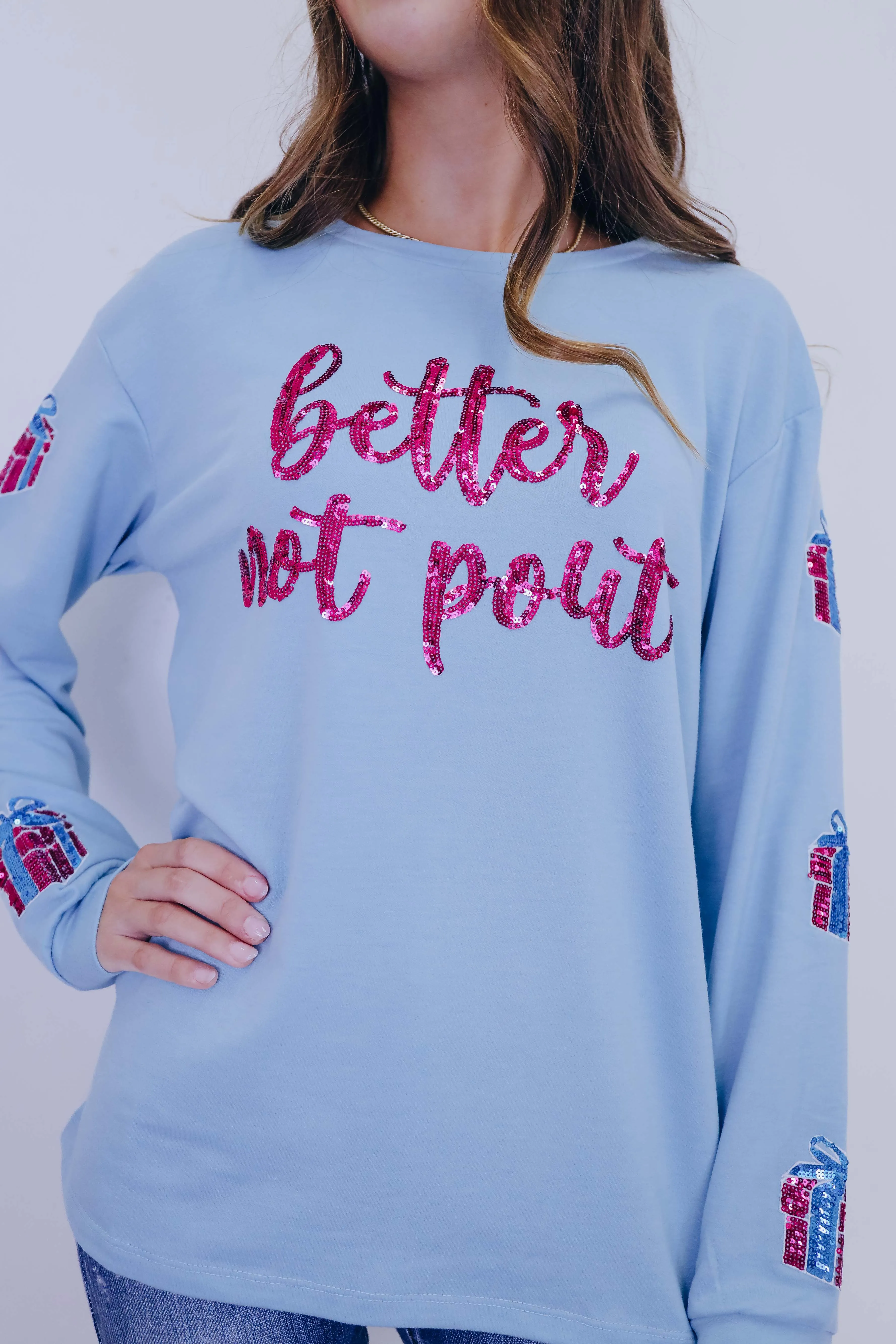 "Better Not Pout"  Long Sleeved Top