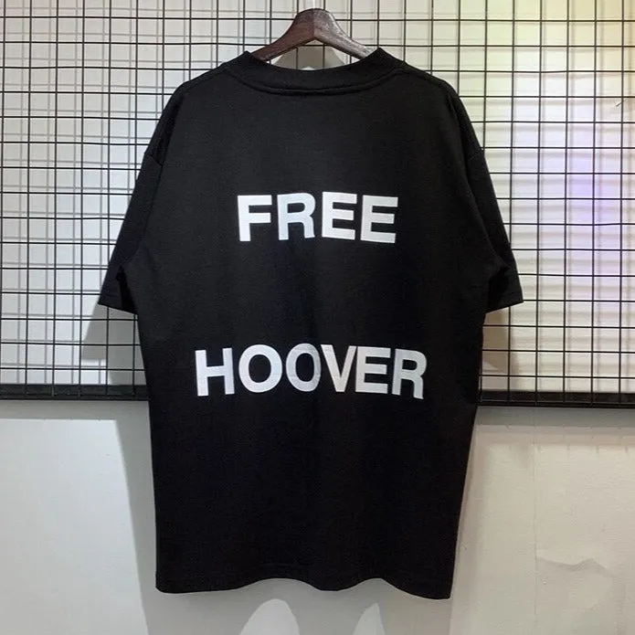 "FREE HOOVER" T-shirt Oversize Coupe large Bleu Ciel - URB1™