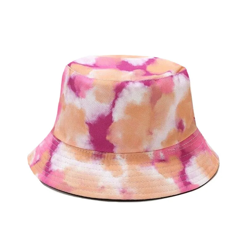 "TIE AND DYE" Chapeau Bob Imprimé Blanc Bleu - URB1™