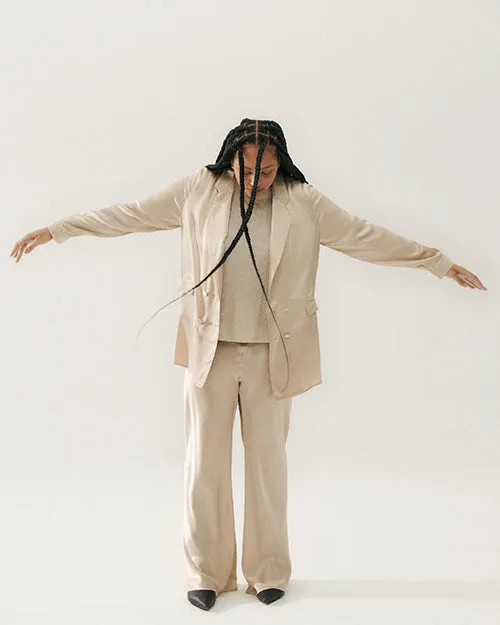 SILK LAUNDRY | Relaxed Blazer | Hazelnut