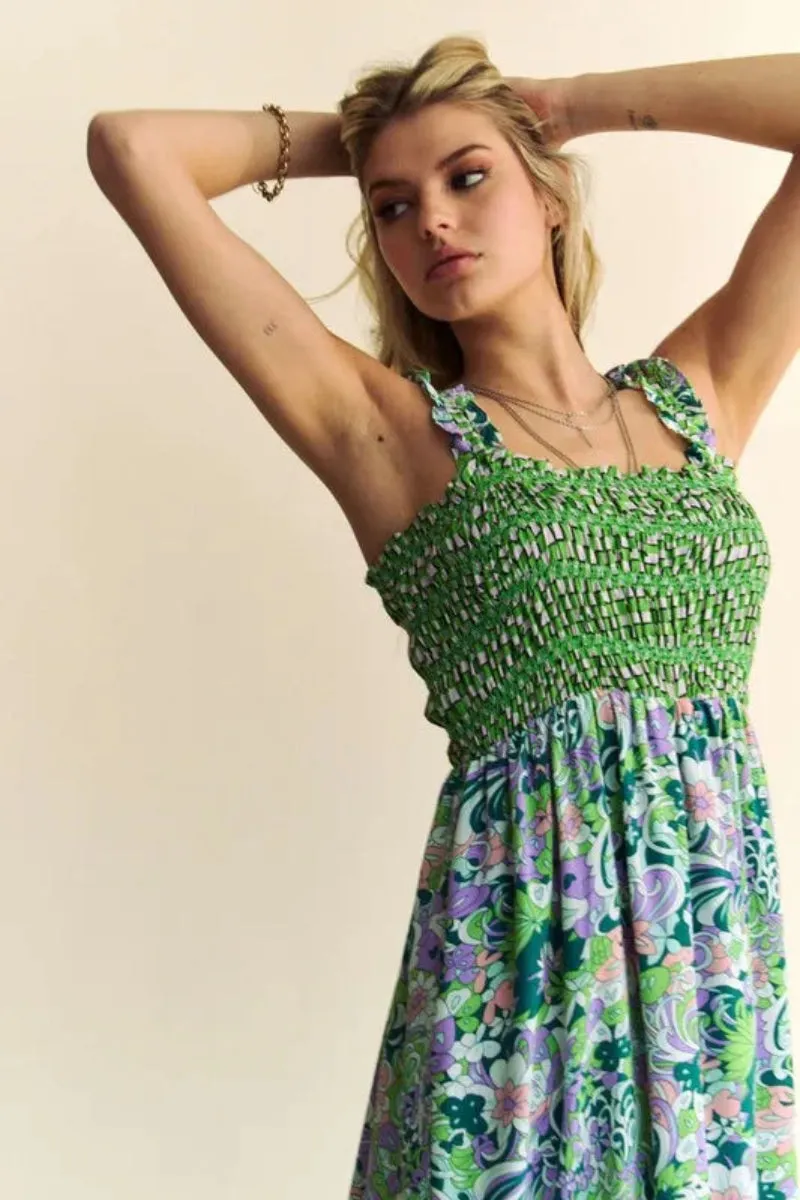 Smocked Midi Dress by Davi & Dani