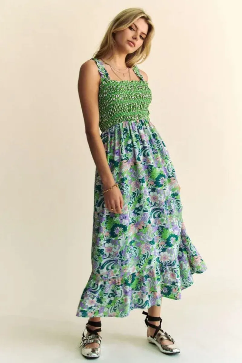 Smocked Midi Dress by Davi & Dani
