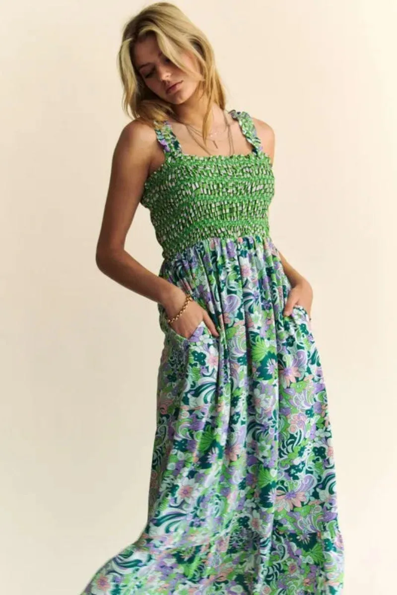 Smocked Midi Dress by Davi & Dani