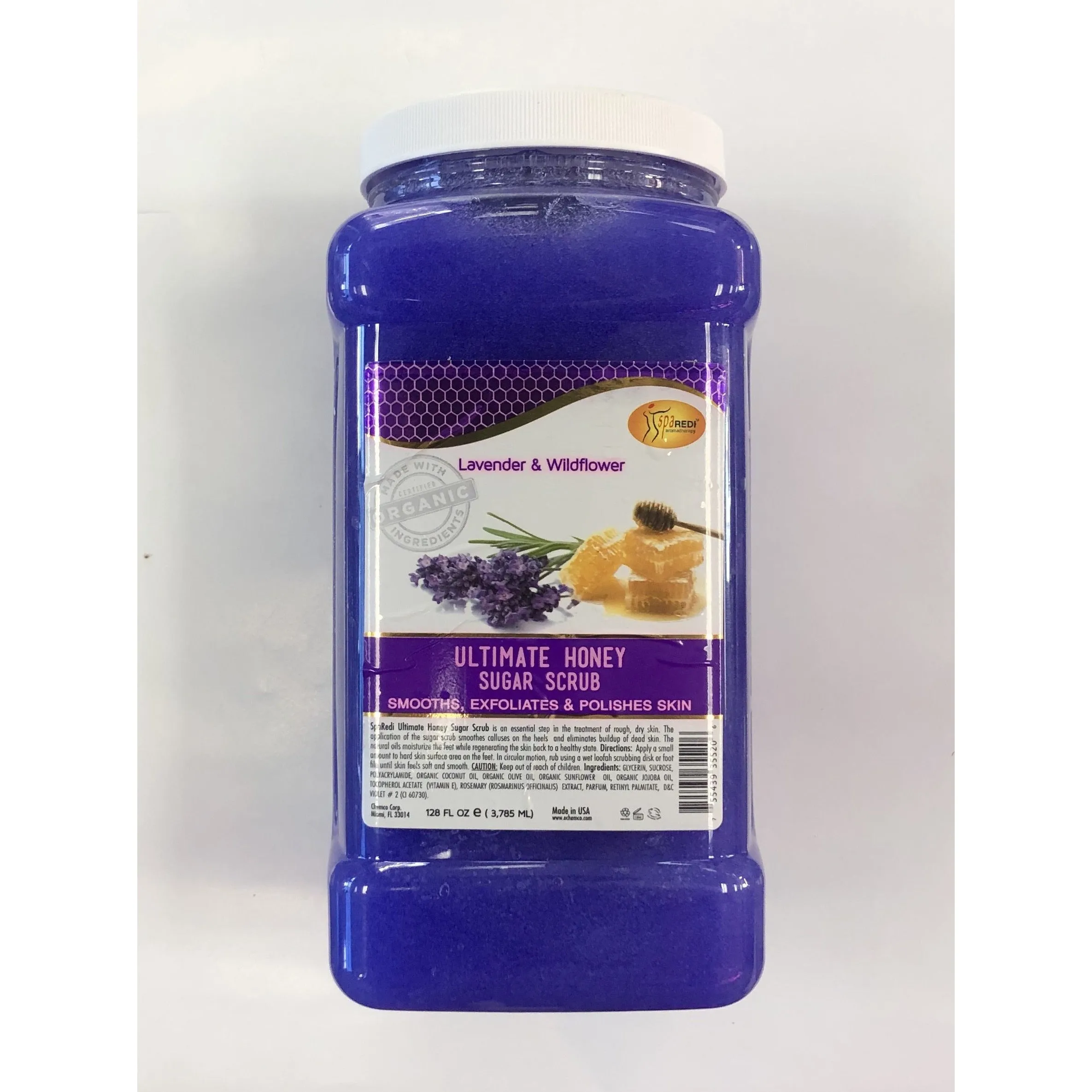 Spa Redi Ultimate Honey Sugar Scrub - Lavender & Wildflower 128oz