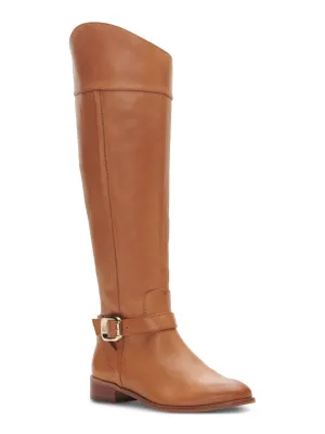 Vince Camuto Womens Ovarlym Leather Riding Knee-High Boots Tan 7.5 Medium (B,M)